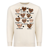 Sandshell black history month hearts Premium Sweatshirt - MaliasSmallBusiness