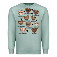 Seafoam black history month hearts Premium Sweatshirt - MaliasSmallBusiness