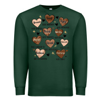 Sports Green black history month hearts Premium Sweatshirt - MaliasSmallBusiness