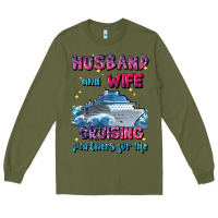 Army Green husband and wife cruising partners for life Long Sleeve Tee - JahusDesignShop