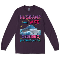 Plum husband and wife cruising partners for life Long Sleeve Tee - JahusDesignShop