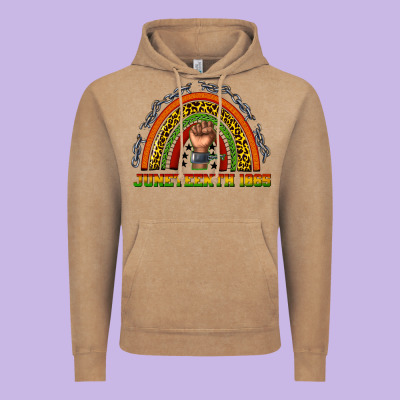 Vintage Hoodie juneteenth 1865 rainbow