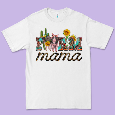 Farm Mama With Baby Pigs Premium Tee Designed By Artiststas