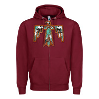 Burgundy thunderbird Zipper Hoodie - JahusDesignShop
