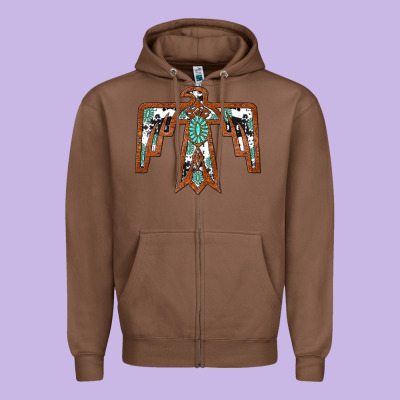 Thunderbird Zipper Hoodie Designed By Jahusdesignshop