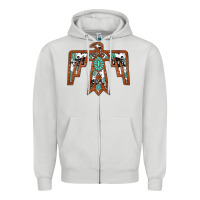 Dove Grey thunderbird Zipper Hoodie - JahusDesignShop