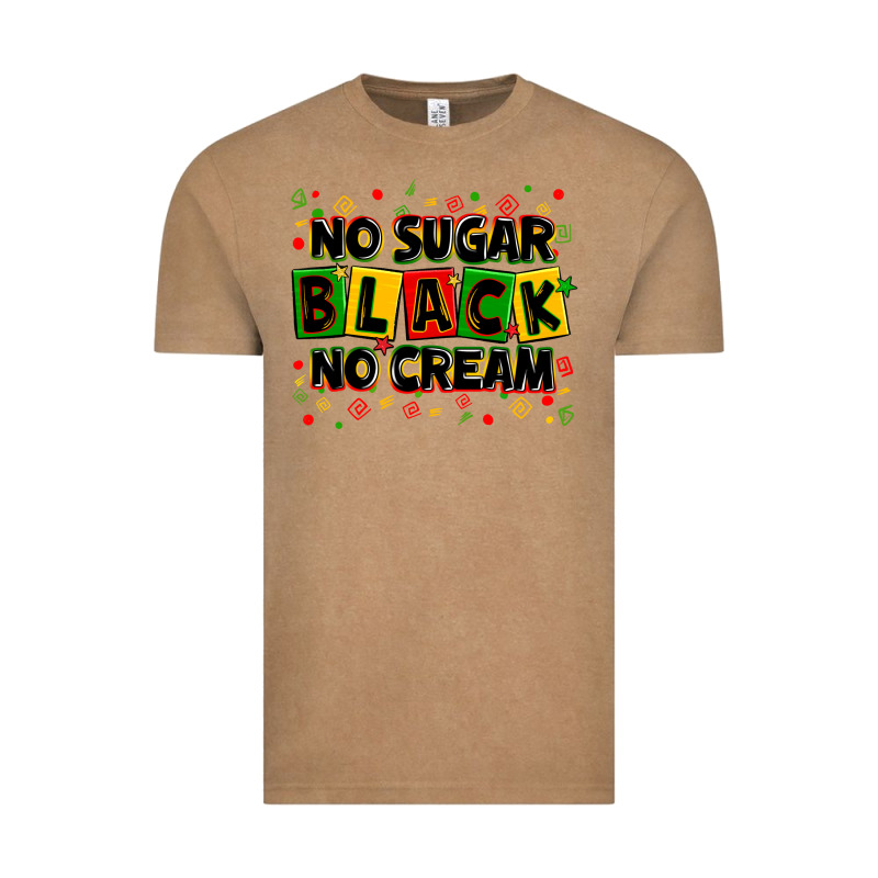 No Sugar No Cream Black Vintage Tee by Zillion Design Studio | Teevron