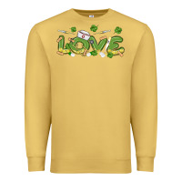 Antique Gold st patricks love nurse Premium Sweatshirt - MaliasSmallBusiness