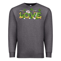 Charcoal Heather st patricks love nurse Premium Sweatshirt - MaliasSmallBusiness