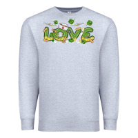 Heather Grey st patricks love nurse Premium Sweatshirt - MaliasSmallBusiness