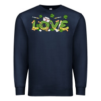 Navy st patricks love nurse Premium Sweatshirt - MaliasSmallBusiness