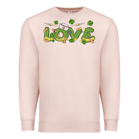 Pale Pink st patricks love nurse Premium Sweatshirt - MaliasSmallBusiness