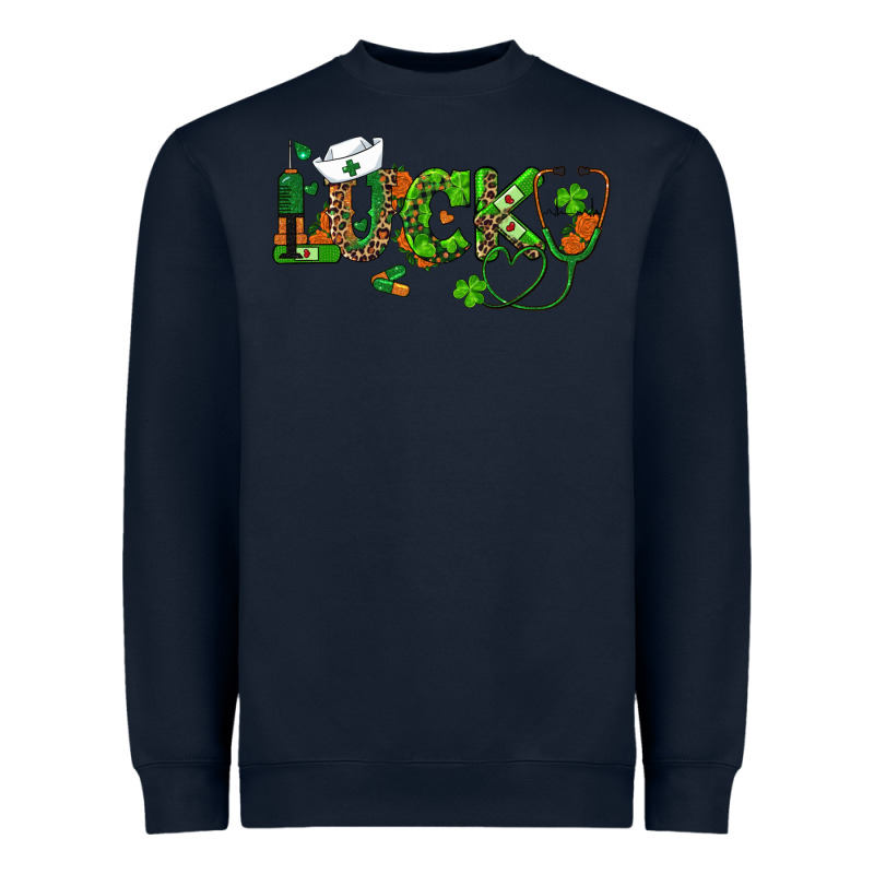 St Patricks Day Lucky Nurse Heavyweight Sweatshirt by RanaPortraitStore | Teevron