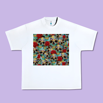 Sugar Skulls Roses Tumbler 3 Urban Heavy Tee Designed By Cts Tumbler Store