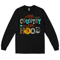 Black a little country a little hood Long Sleeve Tee - AdoDesignShop