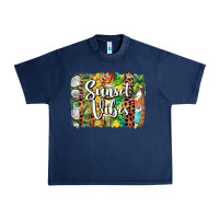 Navy sunset vibes brush stroke Urban Heavy Tee - BarkalooDesign