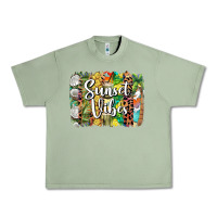 Oil Green sunset vibes brush stroke Urban Heavy Tee - BarkalooDesign
