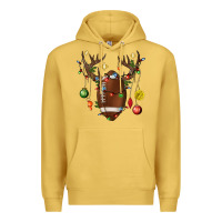 Antique Gold American Football Horn Christmas Premium Hoodie - BundleAndBundleShop