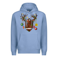 Colony Blue American Football Horn Christmas Premium Hoodie - BundleAndBundleShop