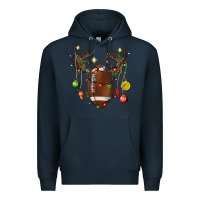 Navy American Football Horn Christmas Premium Hoodie - BundleAndBundleShop
