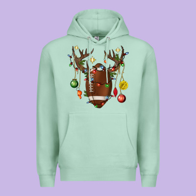 American Football Horn Christmas Premium Hoodie Designed By Bundleandbundleshop
