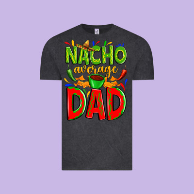 Nacho Average Dad Vintage Tee Designed By Zillion Design Studio