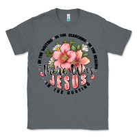 Charcoal Heather there was jesus Classic Tee - JahusDesignShop