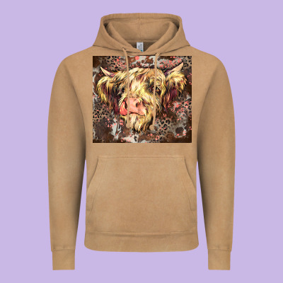 Leopard Cow Vintage Hoodie Designed By Zillion Design Studio