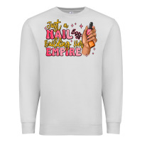Dove Grey just a nail boss building her empire Premium Sweatshirt - MaliasSmallBusiness