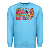 Ocean Blue just a nail boss building her empire Premium Sweatshirt - MaliasSmallBusiness