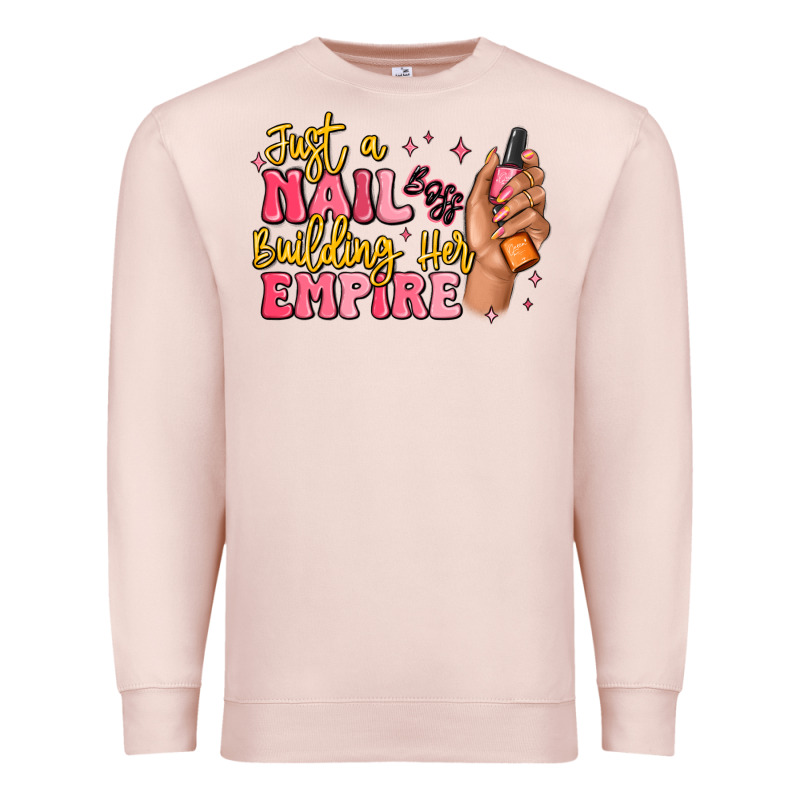 Just A Nail Boss Building Her Empire Premium Sweatshirt by MaliasSmallBusiness | Teevron