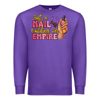 Purple just a nail boss building her empire Premium Sweatshirt - MaliasSmallBusiness