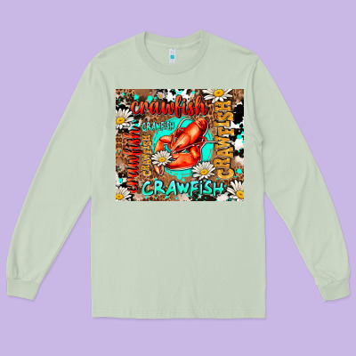 Western Crawfish Long Sleeve Tee Designed By Adodesignshop