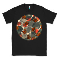 Black african fabric pattern round earrings 5 Classic Tee - BundleAndBundleShop