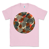 Bubblegum Pink african fabric pattern round earrings 5 Classic Tee - BundleAndBundleShop