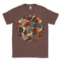 Chestnut african fabric pattern round earrings 5 Classic Tee - BundleAndBundleShop