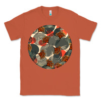 Copper african fabric pattern round earrings 5 Classic Tee - BundleAndBundleShop
