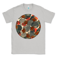 Moon Dust african fabric pattern round earrings 5 Classic Tee - BundleAndBundleShop