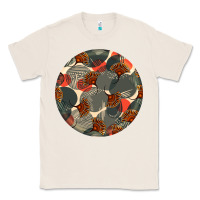 Natural african fabric pattern round earrings 5 Classic Tee - BundleAndBundleShop