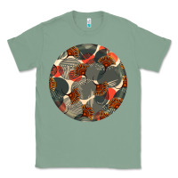 Sage african fabric pattern round earrings 5 Classic Tee - BundleAndBundleShop