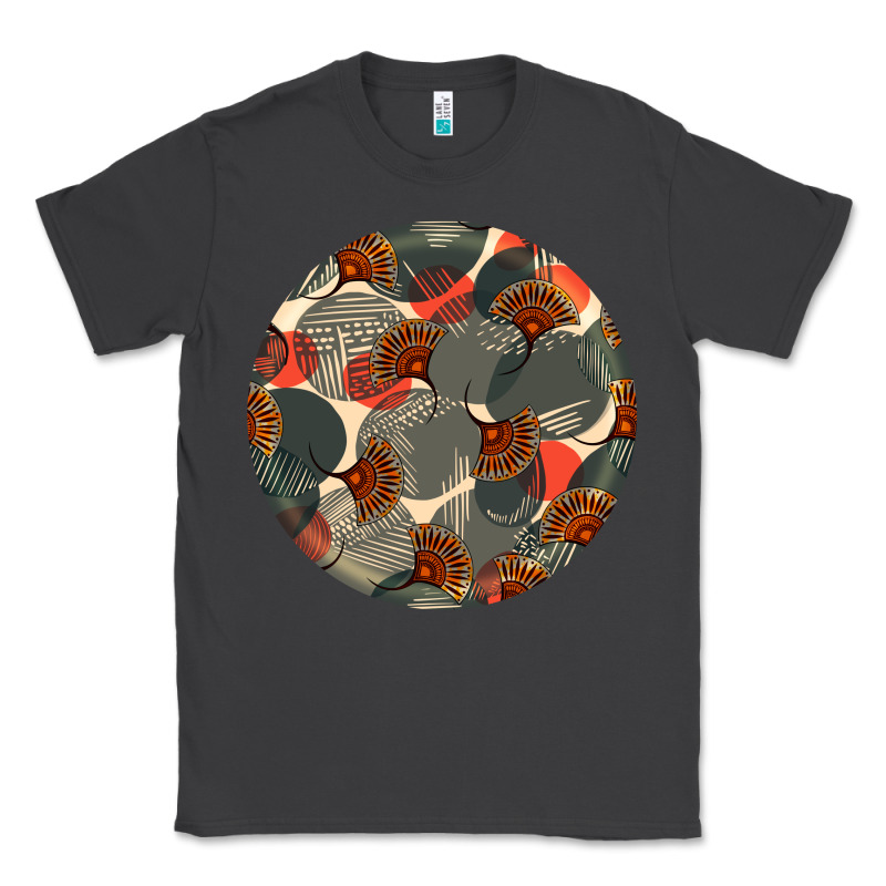 African Fabric Pattern Round Earrings 5 Classic Tee by BundleAndBundleShop | Teevron