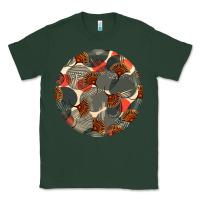 Sports Green african fabric pattern round earrings 5 Classic Tee - BundleAndBundleShop