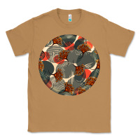 Toasted Coconut african fabric pattern round earrings 5 Classic Tee - BundleAndBundleShop