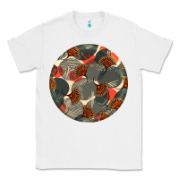 White african fabric pattern round earrings 5 Classic Tee - BundleAndBundleShop