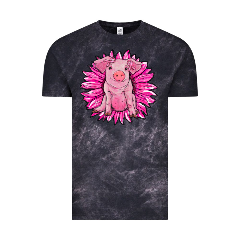Pink Sunflower Pig Vintage Tee by RanaPortraitStore | Teevron