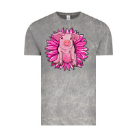 Cloud Rock pink sunflower pig Vintage Tee - RanaPortraitStore