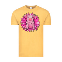 Vintage Mustard pink sunflower pig Vintage Tee - RanaPortraitStore