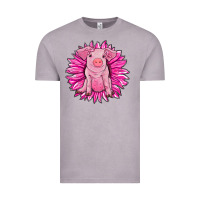 Vintage Zinc pink sunflower pig Vintage Tee - RanaPortraitStore