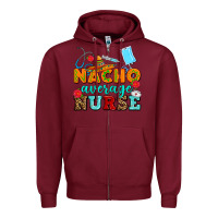 Burgundy nacho average nurse Zipper Hoodie - AdoDesignShop