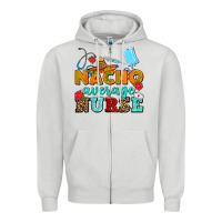 Dove Grey nacho average nurse Zipper Hoodie - AdoDesignShop